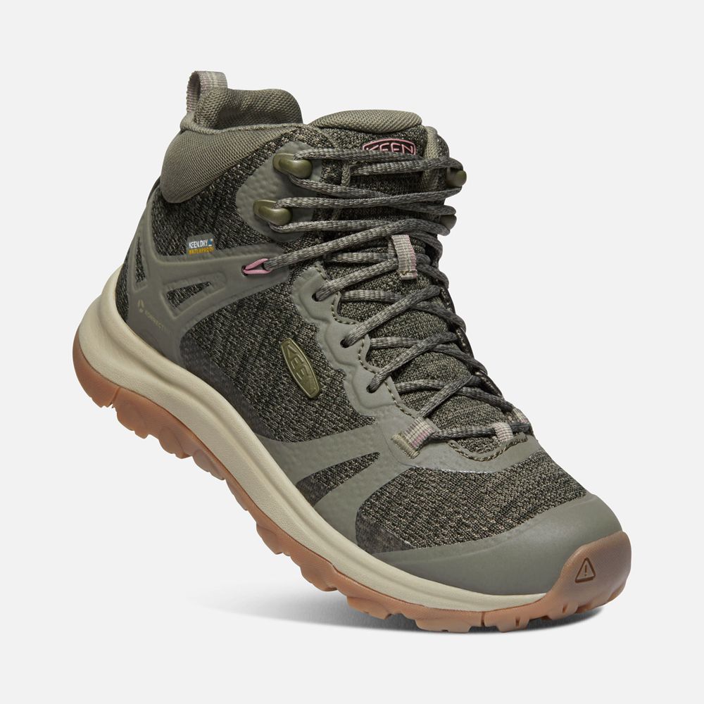 Bottes de Randonnée Keen Femme Vert Olive | Terradora Ii Waterproof | KRUMV-7825